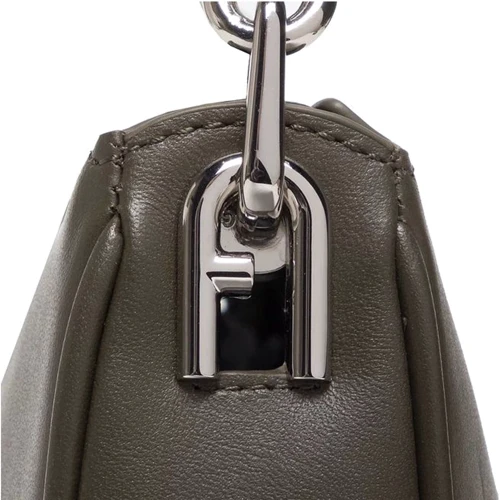 Женская сумка через плечо Furla Moon S Shoulder темно-зеленая (WB00356AX0733S1C00): Фактура Матовая, Гладкая