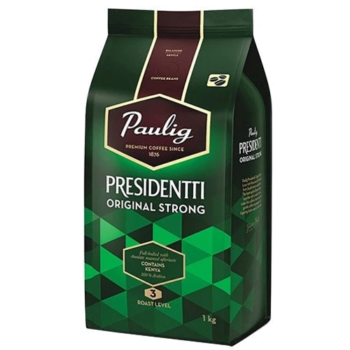 Кофе Paulig Presidentti Original Strong в зернах 1 кг (6411300169344)