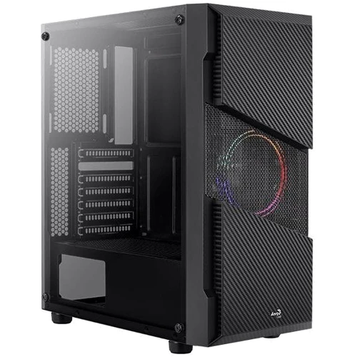 Корпус Aerocool Menace Saturn FRGB-G-BK-v1 Black Mid Tower FRGB