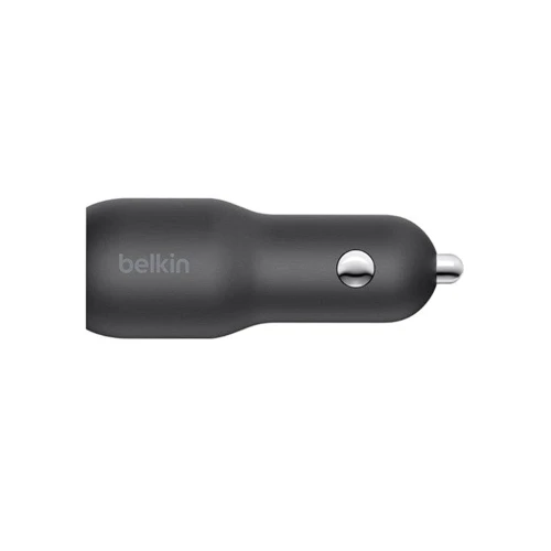 Зарядное устройство Belkin Car Charger USB+USB-C 37W PD PPS Black (CCB004BTBK): Сила тока 2.4А и более