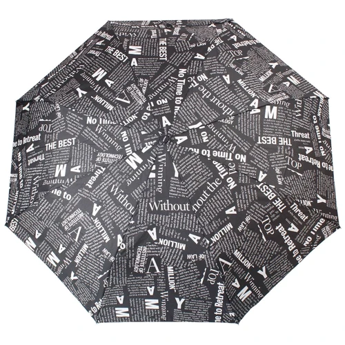Зонт женский полуавтомат Doppler черно-белый (DOP730165G-black)