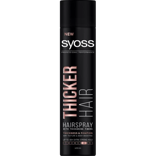 Syoss Thicker Hair 400 ml Лак для волос с волокнами для утолщения, Фиксация 4