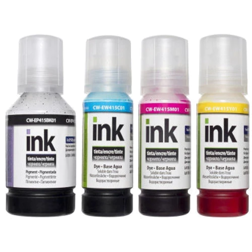 Чернила ColorWay Epson L4150/4160/6160/6170 BK(127мл)+С/M/Y(3х70мл) (CW-EP415/EW415SET01): Цвет набор (set), Yellow, Magenta, Black, Cyan