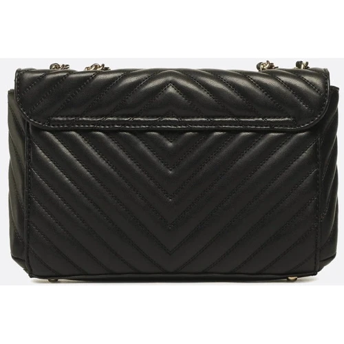 Женская сумка через плечо GUESS KEILLAH CONVERTIBLE XBODY FLAP черная (HWQG8690210-BLA): Фактура Матовая, Стеганая