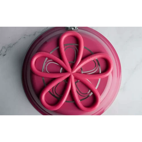 Сковорода Pepper Pink Flower 24 cм с подставкой (PR-2106-24): Антипригарное покрытие Marble coating