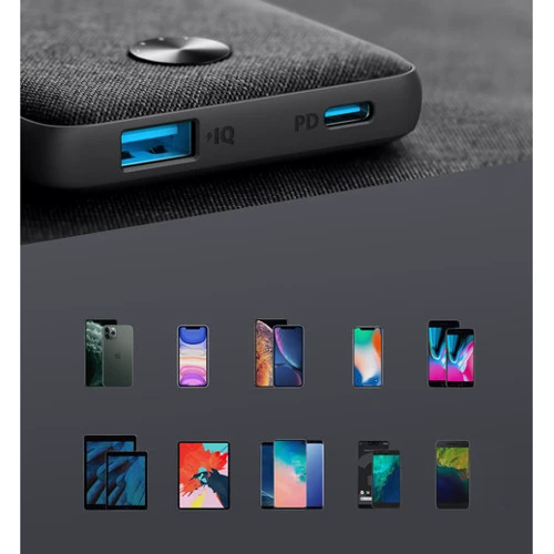 Внешний аккумулятор ANKER Power Bank PowerCore Slim 10000mAh PD Black (A1231H11): Сила тока на выходе, A 3