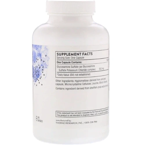 Thorne Research, Glucosamine Sulfate, 180 Vegetarian Capsules (THR-77702): Тип Глюкозамін