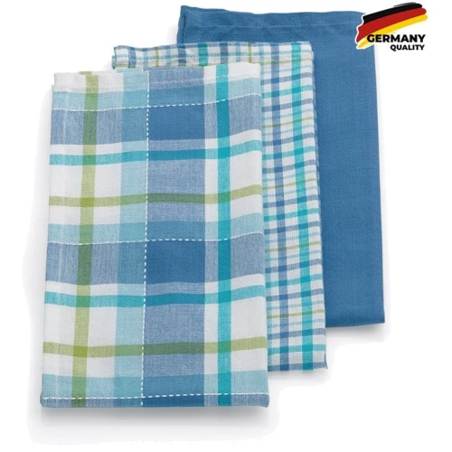 Рушник Набір рушників KELA Pasado блакитний 65х45 см, 3 шт. (15964)