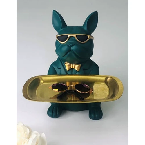 

Статуэтка-органайзер Olens Дворецкий-пес 23.5х19х20 см синий и зеленый (DL21012709)