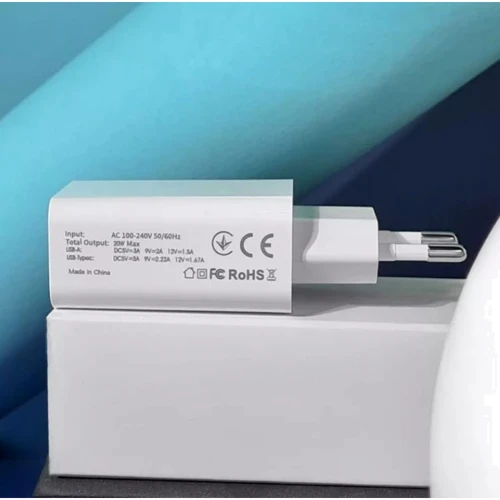 Зарядний пристрій Proove Wall Charger USB-C+USB Rapid 20W White фото 7