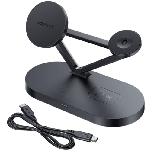 

Acefast Wireless Charging Stand 3in1 E9 15w Black for iPhone 16 I 15 I 14 I 13 I 12 series, Apple Watch and Apple AirPods