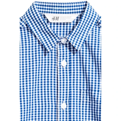 Рубашка H&M 512-3377775 140 см синяя: Тип Рубашки