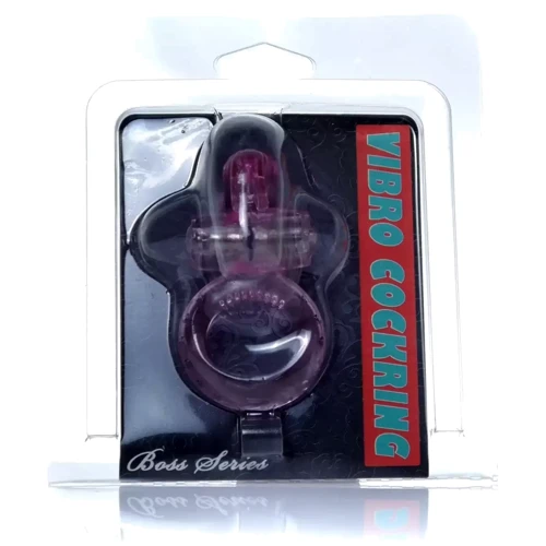 Эрекционное вибро кольцо BOSS Rabbit Vibro Cock Ring Pink, BS6700047