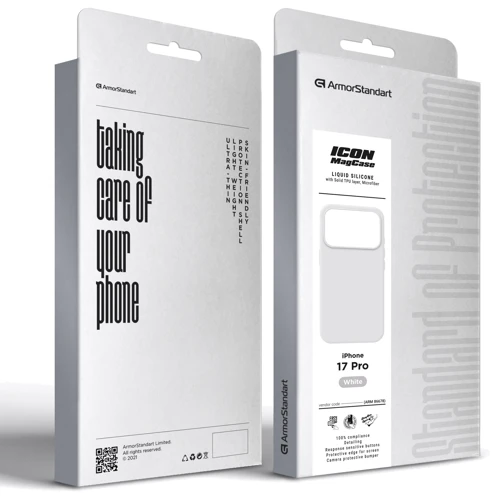 Чехол для iPhone ArmorStandart ICON2 MagCase White for iPhone 17 Pro (ARM86678)