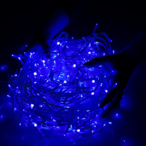 Гирлянда Springos бахрома уличная 12 м 300 LED Flash голубая (CL0318): Длина, м 12