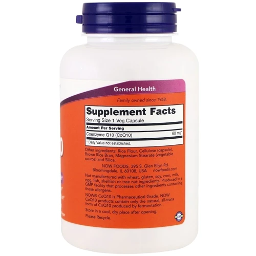 NOW Foods CoQ10 60 mg Veg Capsules 180 caps