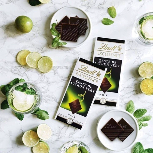 Шоколад Lindt, чорний з цедрою лайма (100 г) (WT3782): Вага, г 100