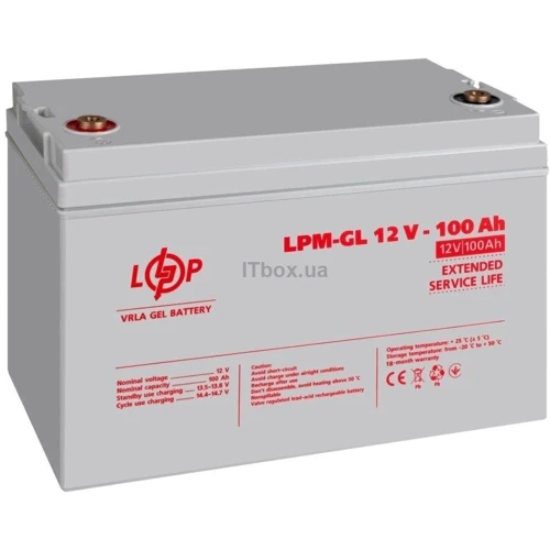 Гелевый аккумулятор LogicPower LPM-GL 12V 100 Ah: Тип GEL