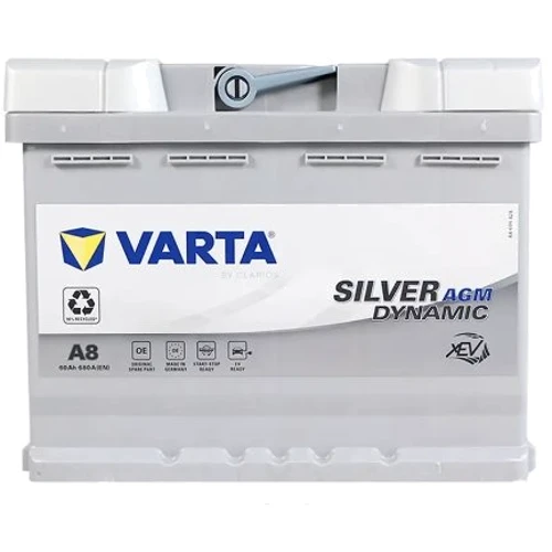 Автомобільний акумулятор AGM (Start-Stop) Varta Silver Dynamic A8 UA