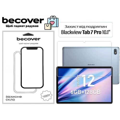 Аксессуар для планшетных ПК BeCover Tempered Glass Clear for Blackview Tab 7 Pro 10.1 (713693): Цвет прозрачный