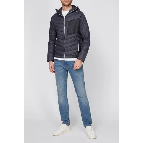 Куртка CMP Man Jacket Fix Hood Antracite 31Z2247-U423 54 серая демисезонная с капюшоном: Фасон Стеганый