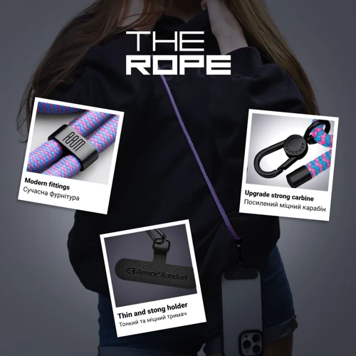 Ремешок для смартфона ArmorStandart Rope Black Unicorn with Dark holder (ARM76095) фото 3