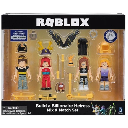 Ігрова колекційна фігурка Jazwares Roblox Mix & Match Set Build a Billionaire Heiress W3, набір 4шт (ROG0125): Стать унісекс