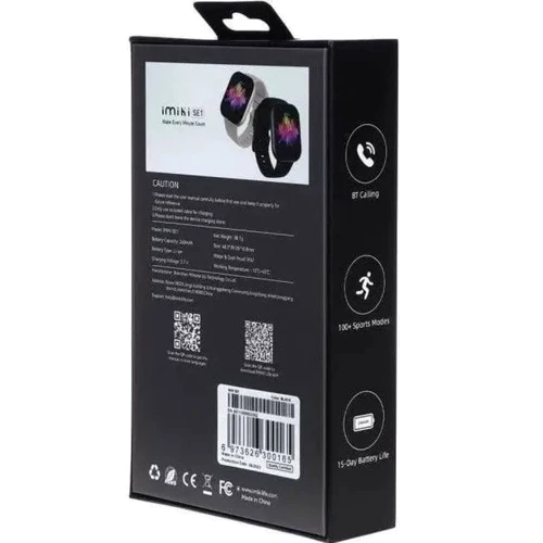 Смарт-часы iMiki SE1 Black Silicone Strap: Материал корпуса Пластик