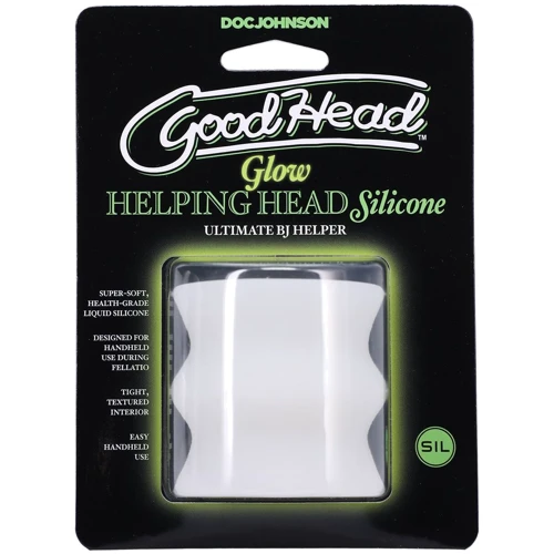 Мастурбатор Doc Johnson GoodHead - Glow Helping Head Silicone