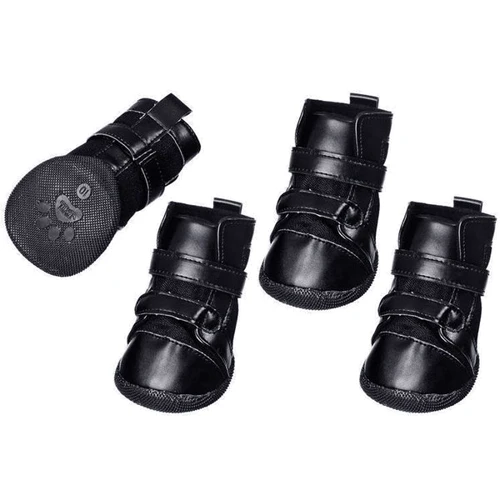 Черевики для собак Flamingo Xtreme Boots комплект 4 шт. чорні XL 7х5.8 см