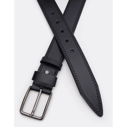 Чоловічий ремінь Borsa Leather чорний (125v1fx63-black): Стать Мужской
