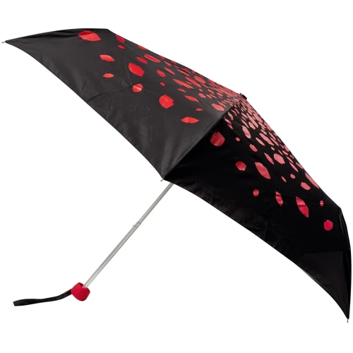 Женский зонт механічний Fulton чорний (FULLG869-Raining-lips) фото 6