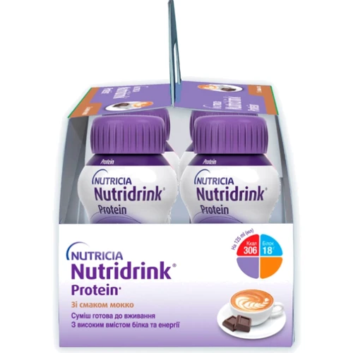 Энтеральное питание Nutricia Nutridrink Protein Mocha со вкусом мокко 4х125мл (8716900565366): Возраст От 6 лет