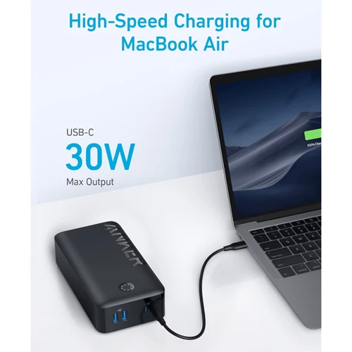Внешний аккумулятор Anker Power Bank 40000mAh 347 30W Black (A1377): Встроенный кабель нет