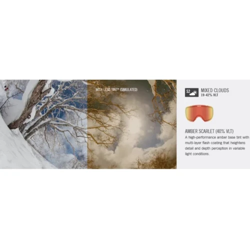 Горнолыжная маска Giro Onset белый Wordmark Zeiss Amber Scarlet 40% (8029350)