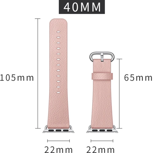 Аксесуар для Watch Top Genuine Lici Leather Watch Band Rose Gold (BLAP181270) для Apple Watch 38/40/41mm фото 7