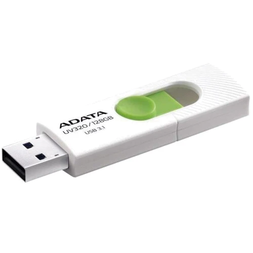 USB-флешка ADATA 128GB UV320 USB 3.1 White/Green (AUV320-128G-RWHGN): Объем памяти 128 GB