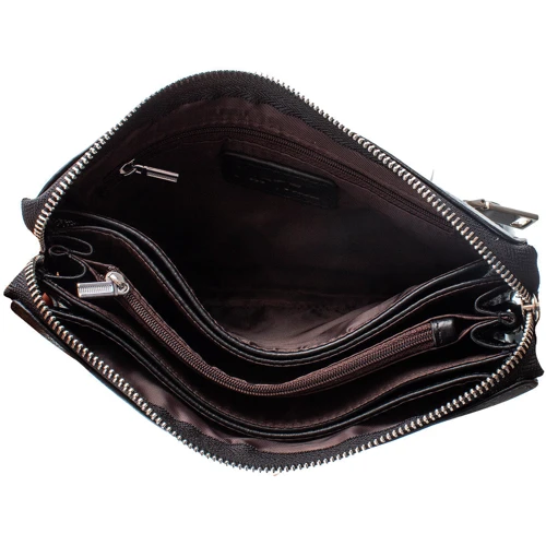 Мужская сумка борсетка Vito Torelli черная (VT-6419-black): Тип ручки Со съемным ремнем, Плечевой ремень, Короткая ручка
