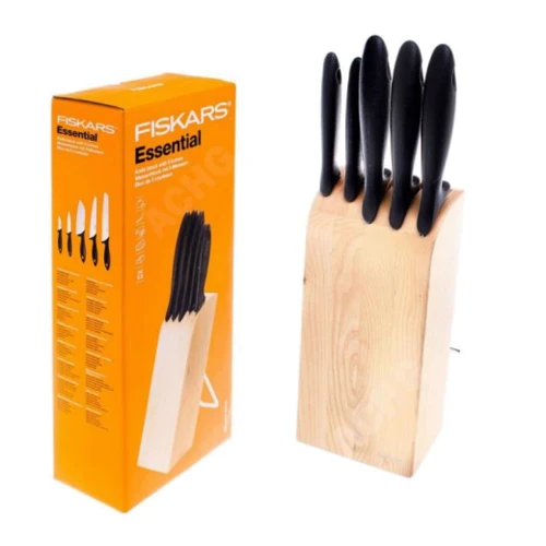 Набір кухонних ножів Fiskars Essential 6 шт. (1023782): Найменування Набір ножів у блоці