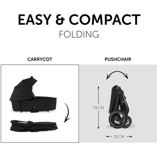 Універсальна коляска 2 в 1 Hauck Walk N Care Air Black (16547-8): Матеріал коліс резина (надувные)