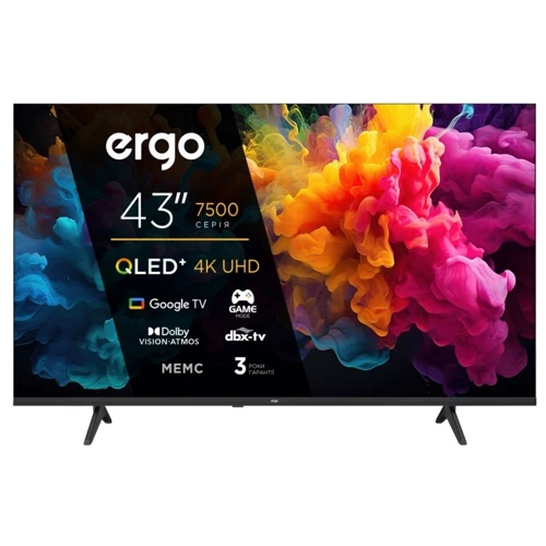 Телевізор Ergo 43JUQ7500: Тип QLED-телевізори