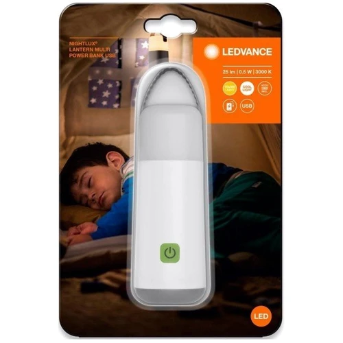 Ночник аккумуляторный LEDVANCE NIGHTLUX LANTERN POWERBANK, фонарик, USB-зарядка, белый: Назначение Для спальни