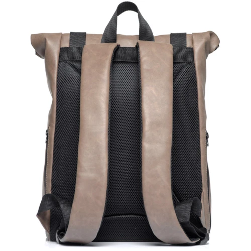 Жіночий рюкзак Sambag RollTop Milton коричневий (24251061): Фактура Матовая, Гладкая
