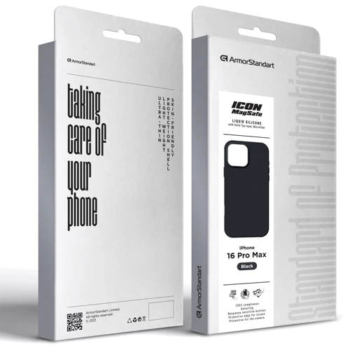 Чехол для iPhone ArmorStandart ICON2 MagSafe Black for iPhone 16 Pro Max (ARM78681) фото 9