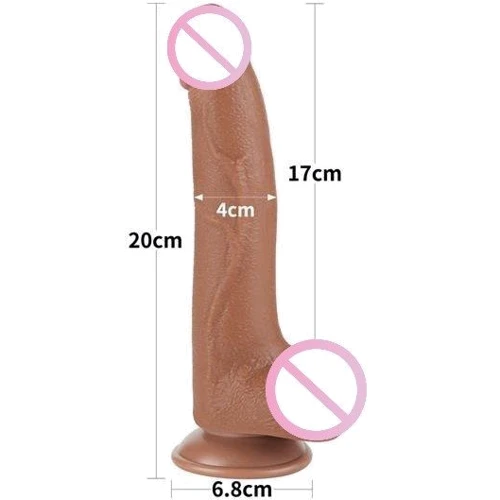 Фаллоимитатор LoveToy Sliding-Skin Dual Layer Dong 8.5" Brown
