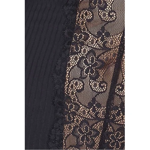 Пеньюар с кружевом Passion ZOJA CHEMISE black S/M