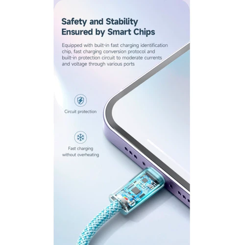 Кабель Romoss Cable USB-C to Lightning CB1734 9V 3A 1m Green (CB1734-631-414H) фото 5