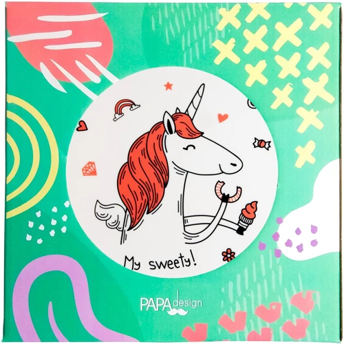 Тарелка PAPAdesign Единорог My sweety зеленый: Производитель PAPAdesign