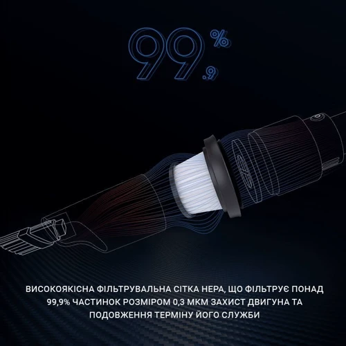 Пылесос Yantu V12 Черный (V12-ya): Мощность всасывания 2.6 кПа