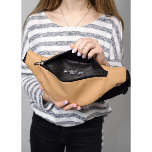 Жіноча поясна сумка Sambag Hoso MSH бежева (82111026): Стать Женский